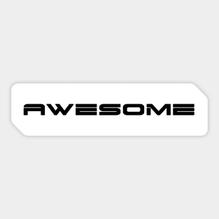 Awesome simple cyberpunk urban slang letters black Sticker